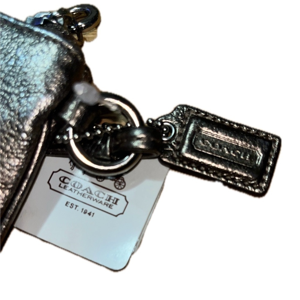 COACH Metallic Leather Small Wristlet NWT - Picture 10 of 13